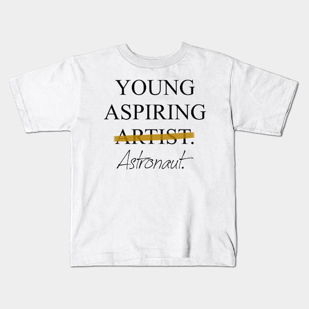 Young Aspiring Astronaut Kids T-Shirt by Pixhunter